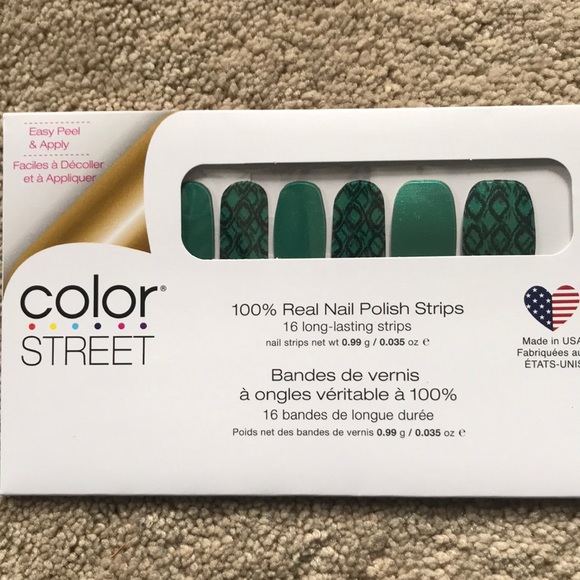 Color Street | Makeup | Retired Color Street Snake My Day Polish Strips ...